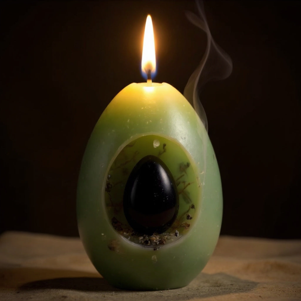 Green Candle to Help to Attract Money and Fortune – "Huevo Celestial"