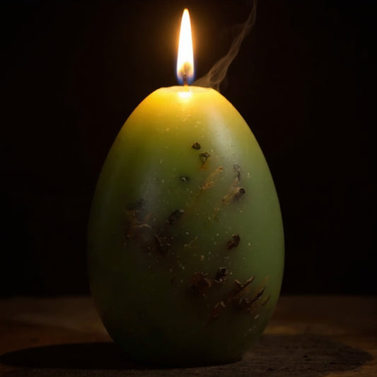 Green Candle to Help to Attract Money and Fortune – "Huevo Celestial"
