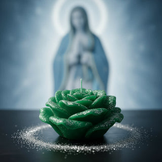 Rosa de Guadalupe - Green Candle