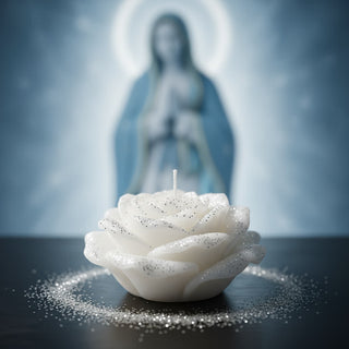 Rosa de Guadalupe - White Candle